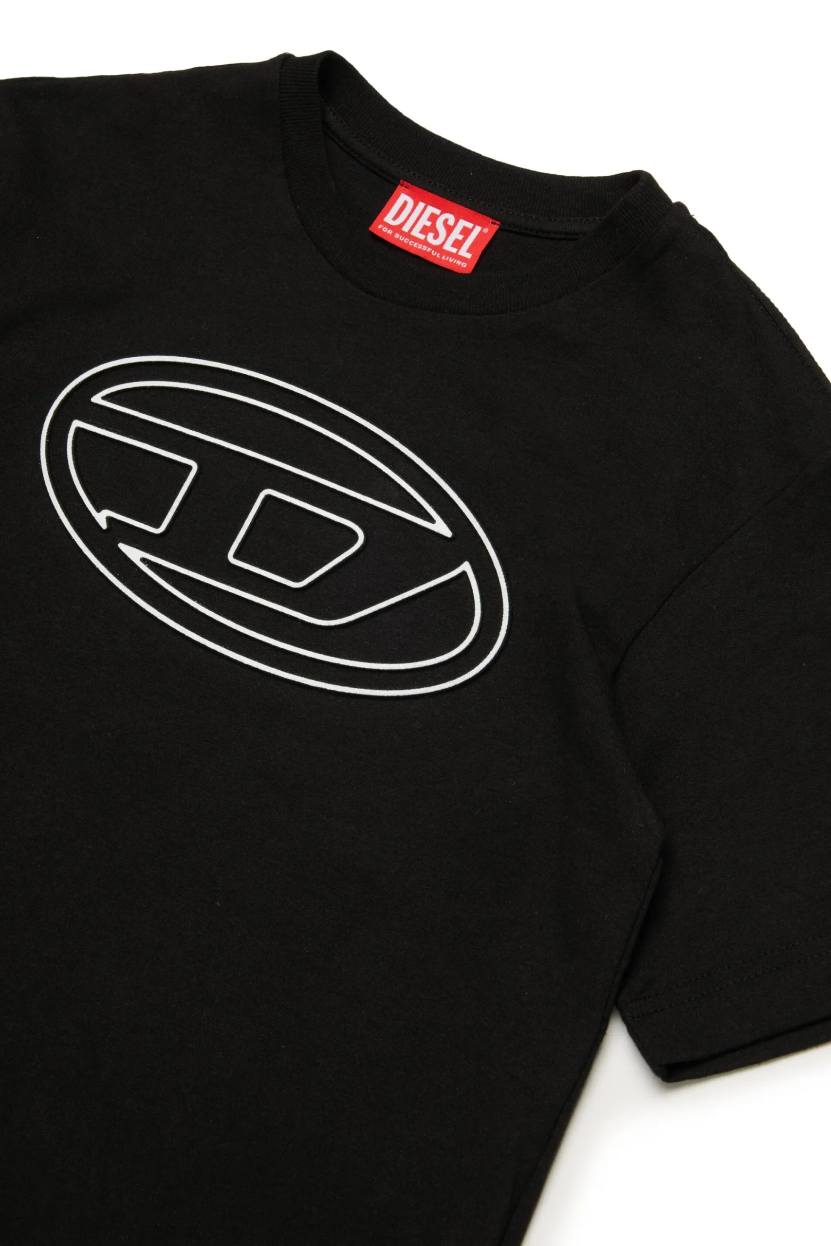 T-Shirts>DIESEL Oval D branded T-shirt black