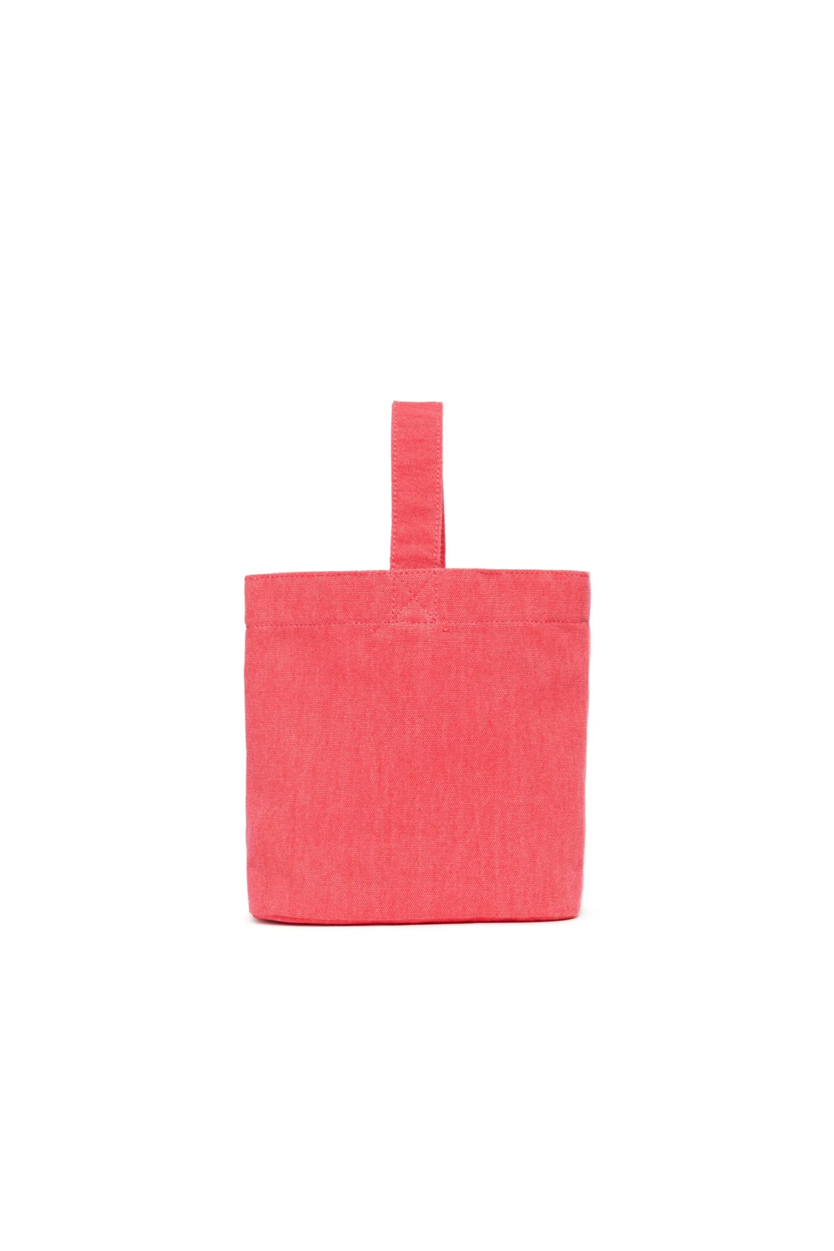 Bags And Backpacks | Oval D By Diesel>DIESEL Oval D logo canvas bucket bag strawberry pink