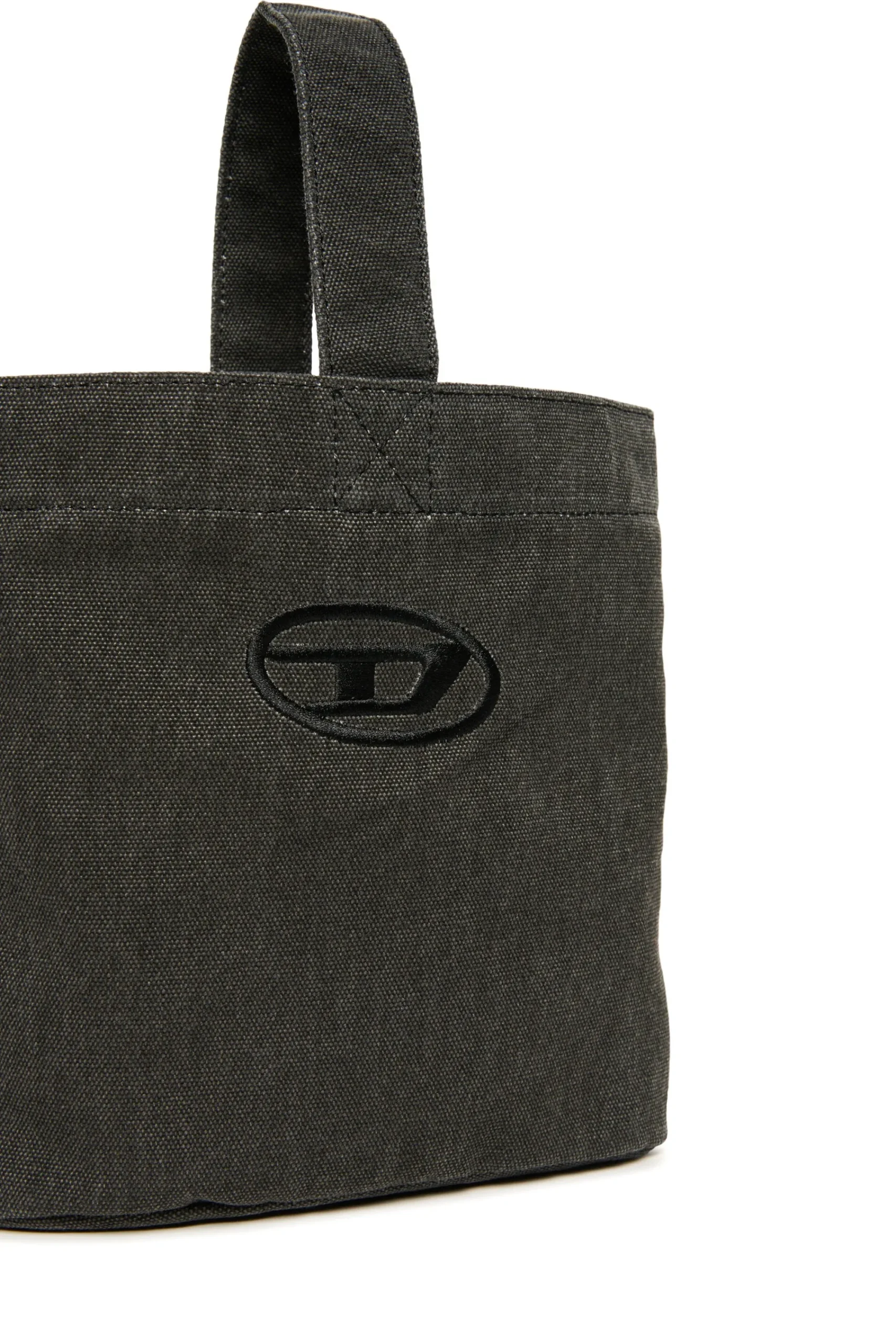 Bags And Backpacks | Oval D By Diesel>DIESEL Oval D logo canvas bucket bag black