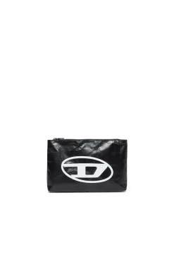 Bags And Backpacks | Oval D By Diesel>DIESEL Oval D logo clutch bag black