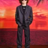 Party Looks | Party Looks>DIESEL Oval D logo double-fabric blazer jacket dark grey