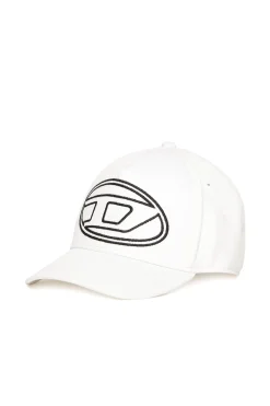 Oval D By Diesel | Oval D By Diesel>DIESEL Oval D logo gabardine baseball cap white
