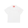 Shirts>DIESEL Oval D logo poplin bowling shirt white