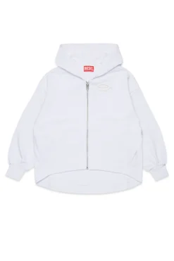 Sweatshirts | Oval D By Diesel>DIESEL Oversize sweatshirt branded Oval D logo white