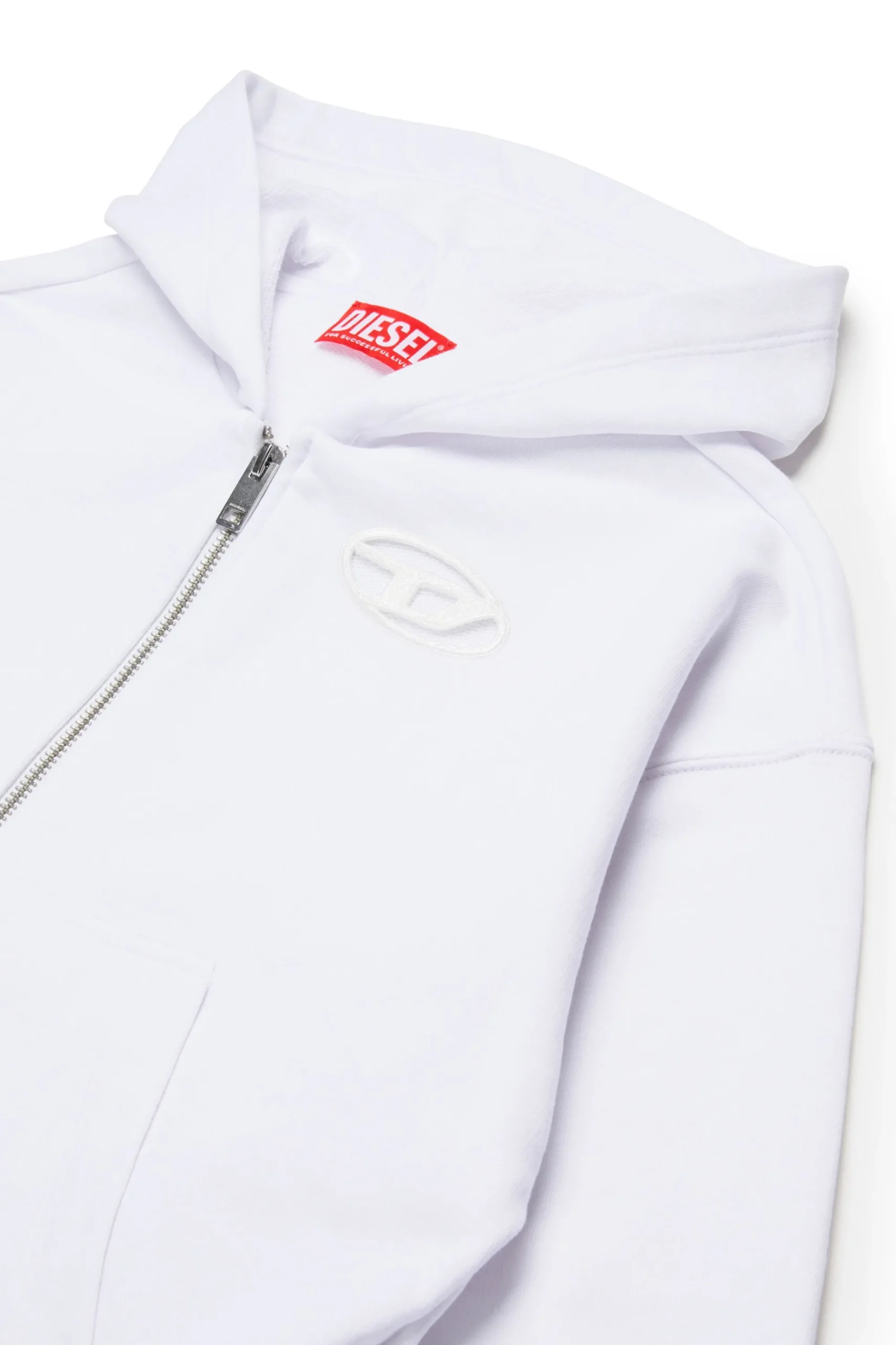 Sweatshirts | Oval D By Diesel>DIESEL Oversize sweatshirt branded Oval D logo white