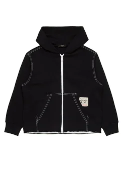 Logomania | Logomania>N°21 Oversize sweatshirt with Flames graphics black
