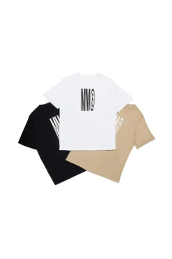 T-Shirts | Activewear>MM6 MAISON MARGIELA 3 Pack T-shirt with institutional logo white