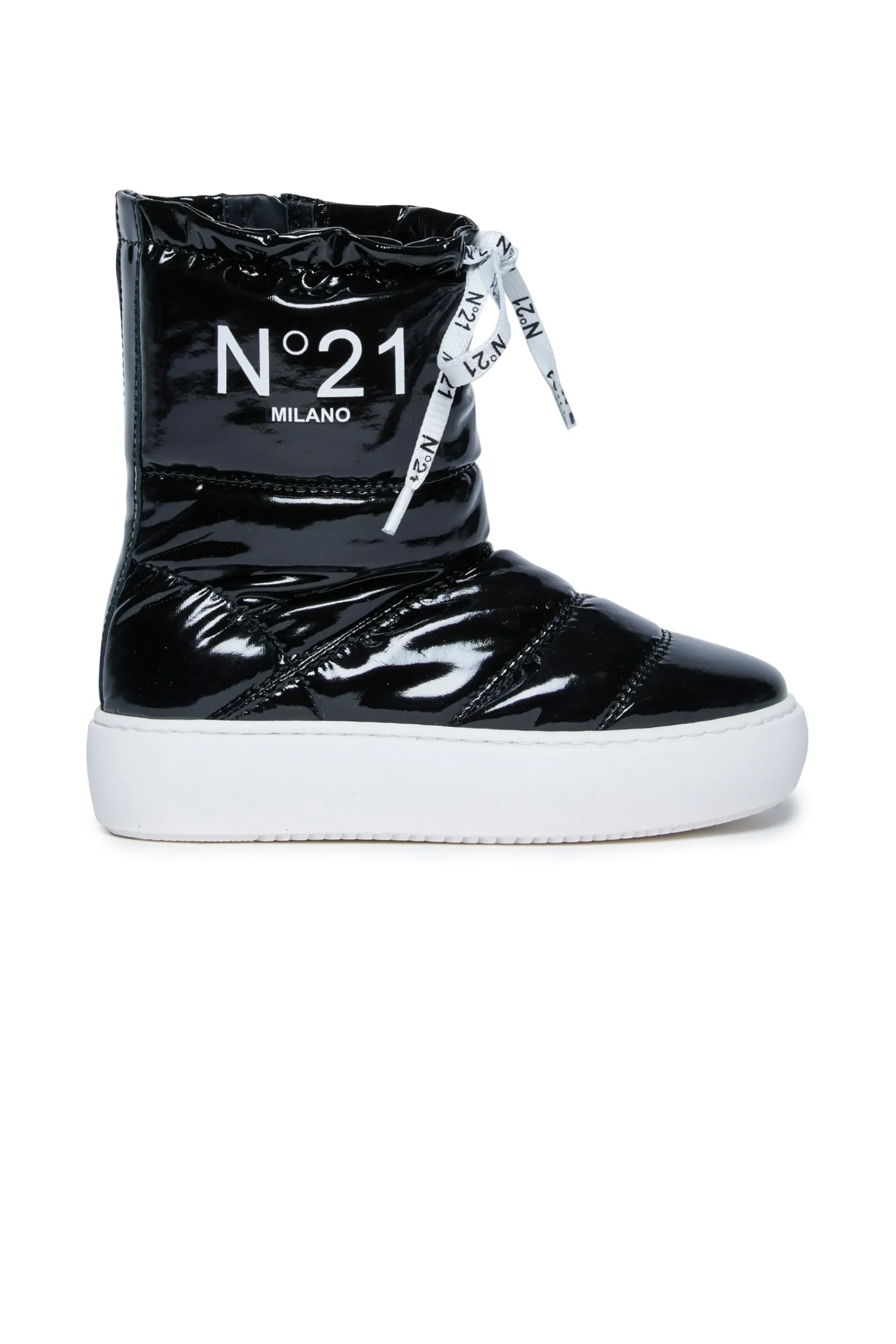Boots And Combat Boots | Boots And Combat Boots>N°21 Padded ankle boots with logo black