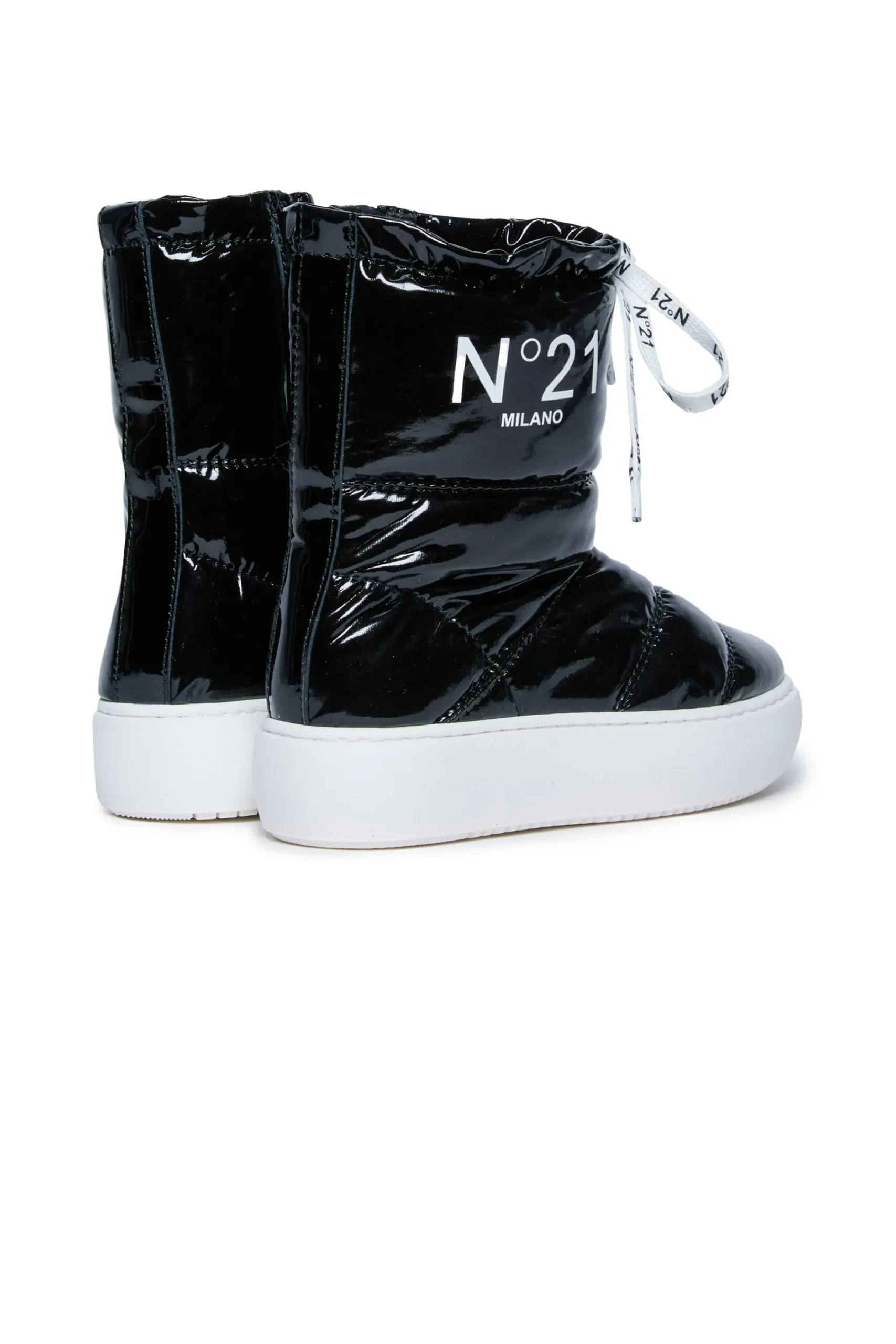 Boots And Combat Boots | Boots And Combat Boots>N°21 Padded ankle boots with logo black