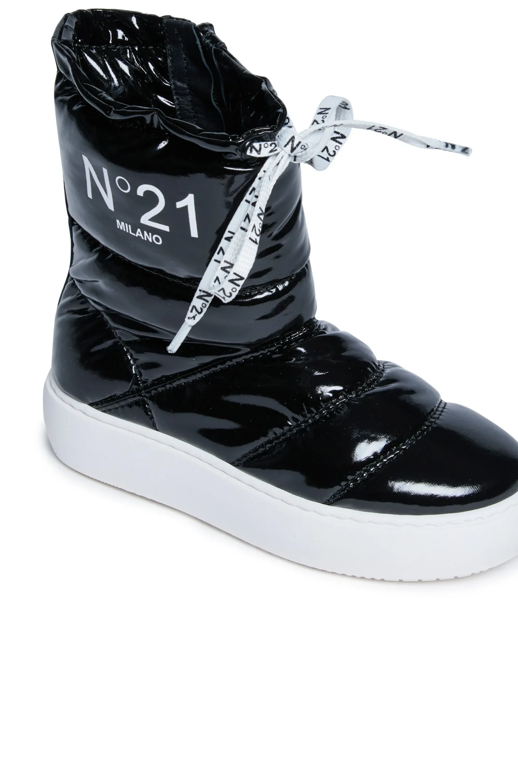 Boots And Combat Boots | Boots And Combat Boots>N°21 Padded ankle boots with logo black