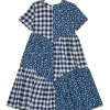 Dresses>MAX&Co. Patchwork dress with allover mix bluette