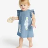 Dresses | Denim-Mania>MARNI Patterned chambray dress blue denim