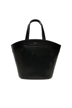 Bags And Backpacks>N°21 Perforated shopper bag black