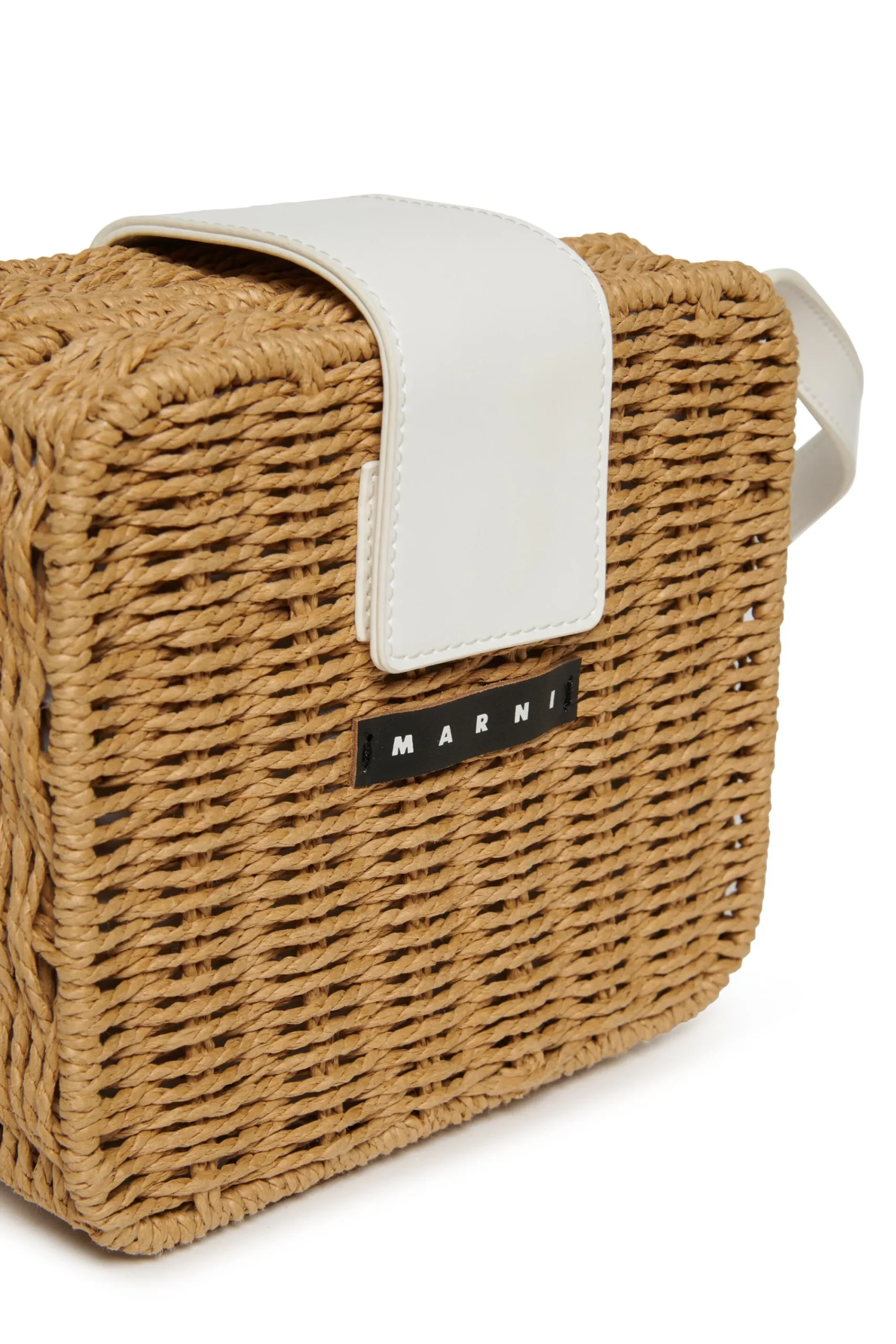 Bags And Backpacks>MARNI Pic-Nic bag in raffia-effect fabric brown