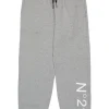 Pants | Activewear>N°21 Pink fleece trousers with logo grey melange