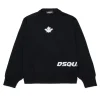 Knitwear | Knitwear>DSQUARED2 Plain wool-blend knitted pullover black