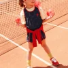 T-Shirts>MAX&Co. Polka Dots allover sleeveless terry T-shirt bluette