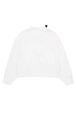 Sweatshirts>N°21 Polo shirt sweatshirt with bow white