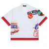 Shirts>DSQUARED2 Poplin bowling shirt with Urban graphics white