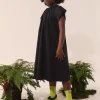 Dresses>MM6 MAISON MARGIELA Poplin dress with ruffles black