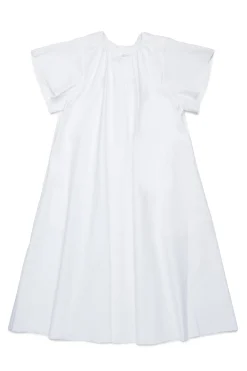 Dresses>MM6 MAISON MARGIELA Poplin dress with ruffles white
