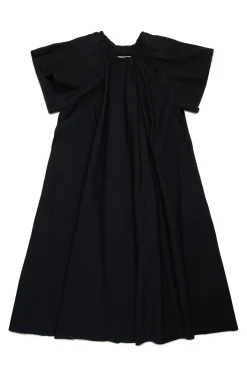 Dresses>MM6 MAISON MARGIELA Poplin dress with ruffles black