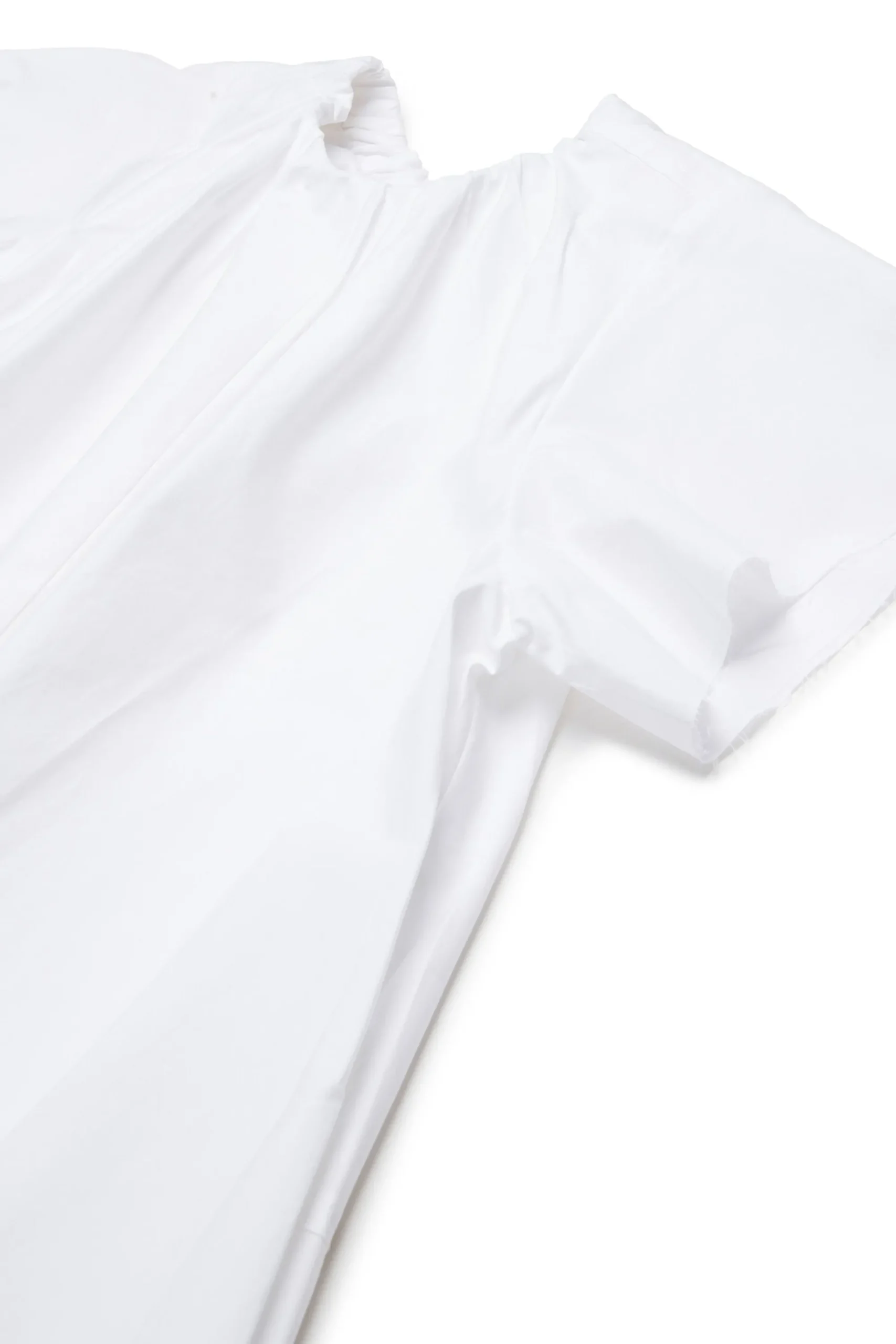 Dresses>MM6 MAISON MARGIELA Poplin dress with ruffles white