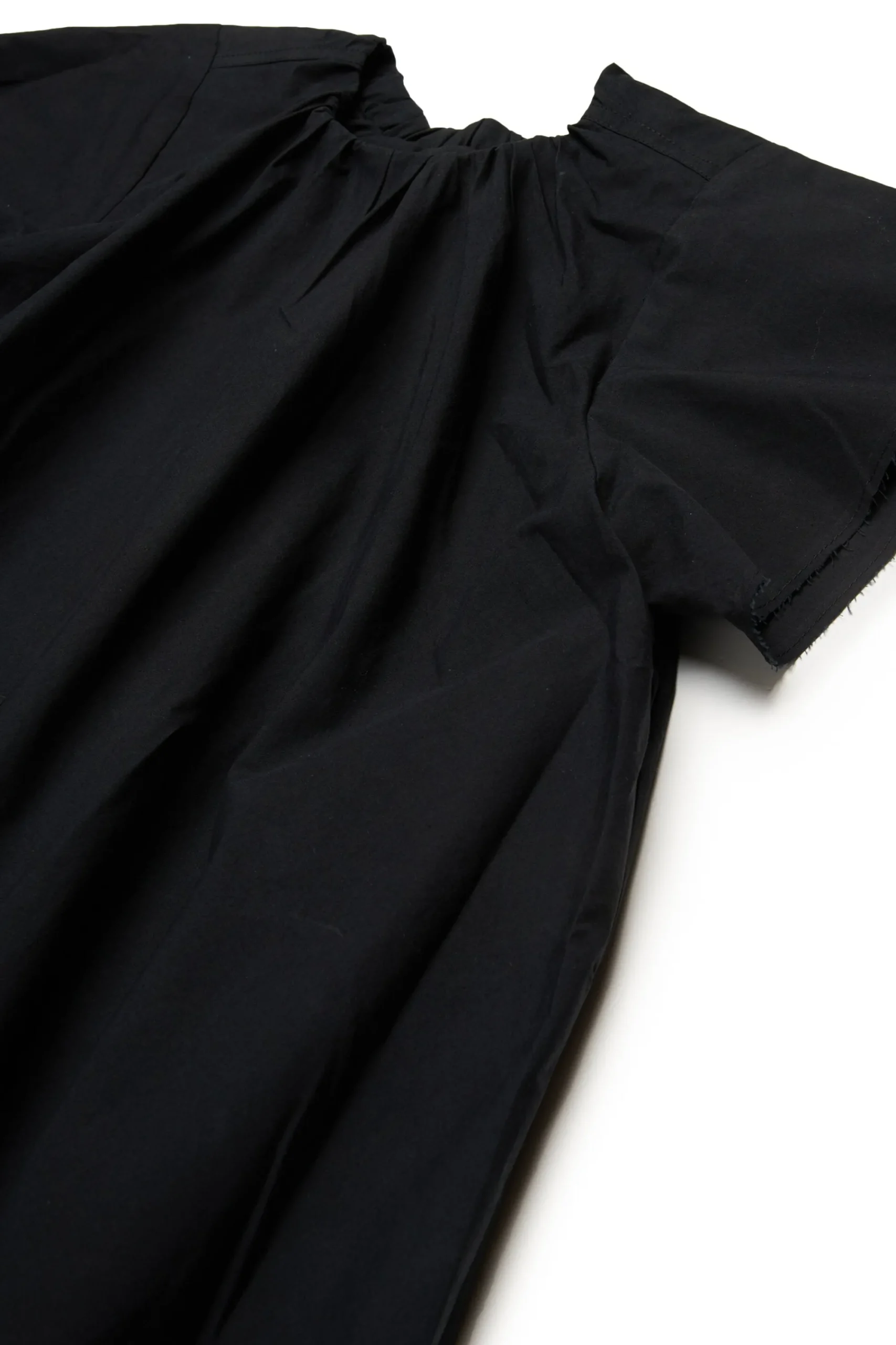 Dresses>MM6 MAISON MARGIELA Poplin dress with ruffles black