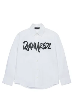 Logomania | Logomania>DSQUARED2 Poplin evening shirt white