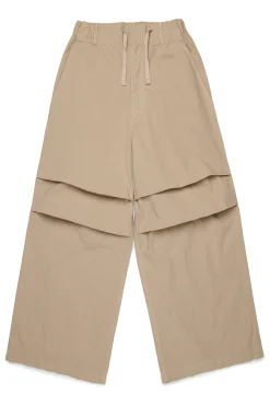 Pants | Pants>MM6 MAISON MARGIELA Poplin pants with Numeric logo beige