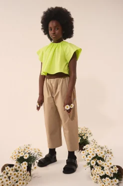 Shirts | Shirts>MM6 MAISON MARGIELA Poplin shirt with ruffles fluo green