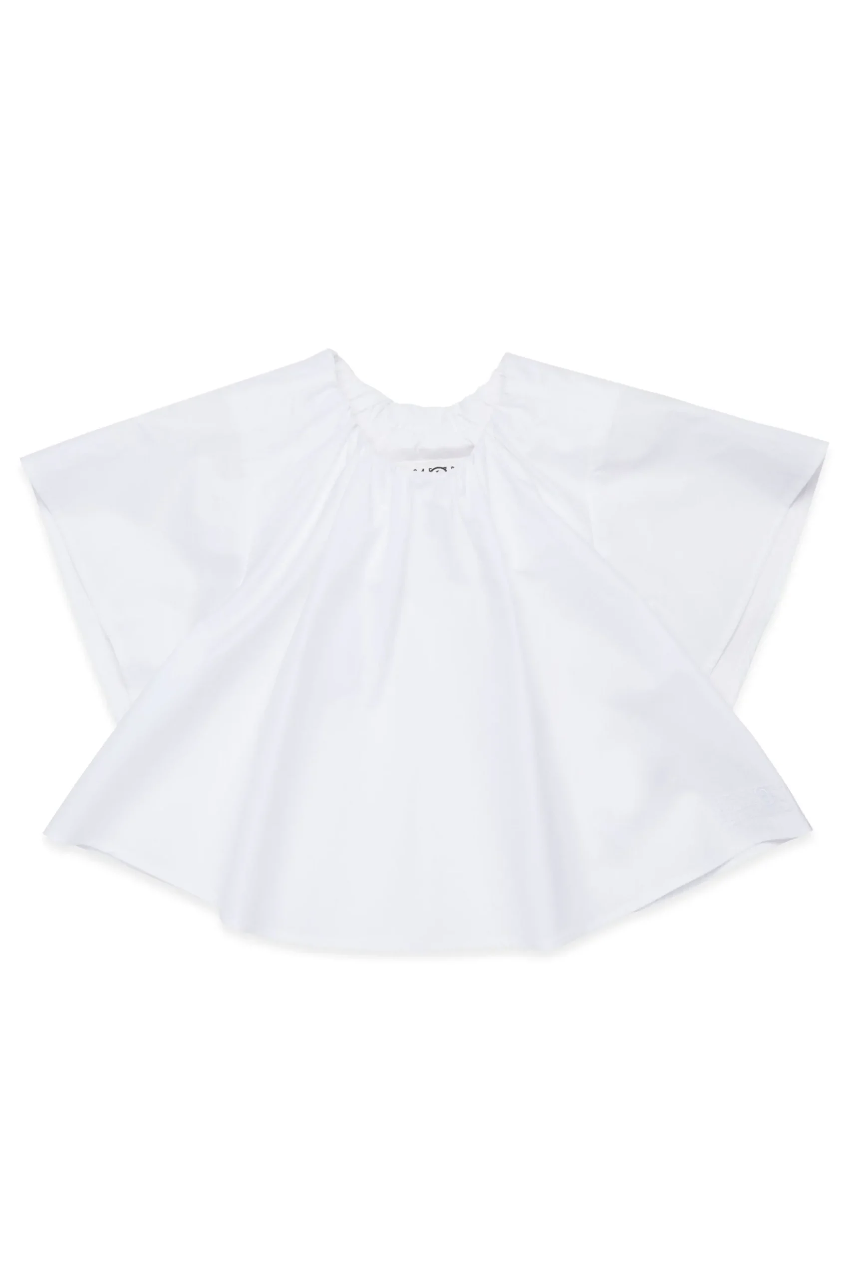 Shirts | Party Looks>MM6 MAISON MARGIELA Poplin shirt with ruffles white