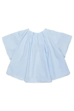 Shirts | Party Looks>MM6 MAISON MARGIELA Poplin shirt with ruffles light bluette