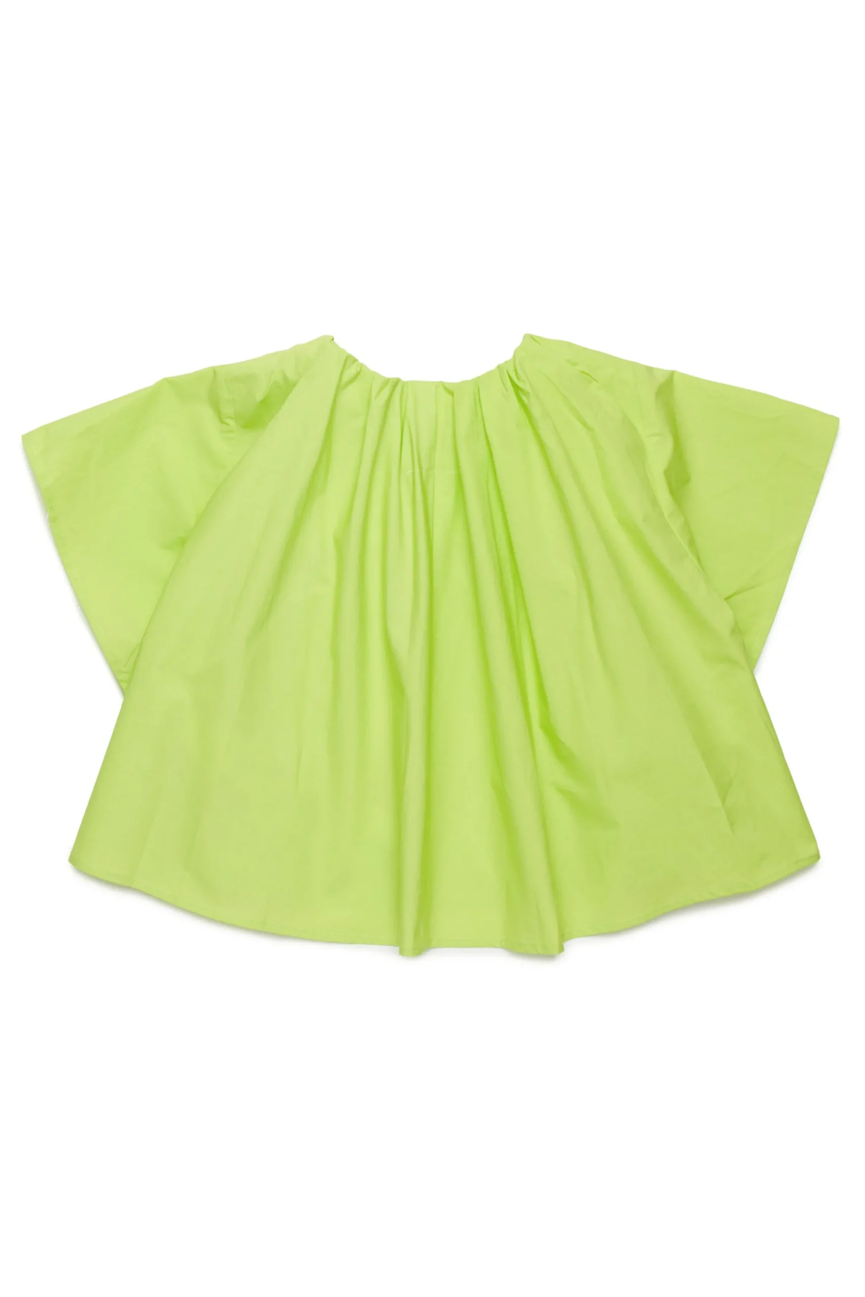 Shirts | Shirts>MM6 MAISON MARGIELA Poplin shirt with ruffles fluo green