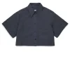Shirts | Shirts>MM6 MAISON MARGIELA Poplin shirt with turn-up sleeves grey