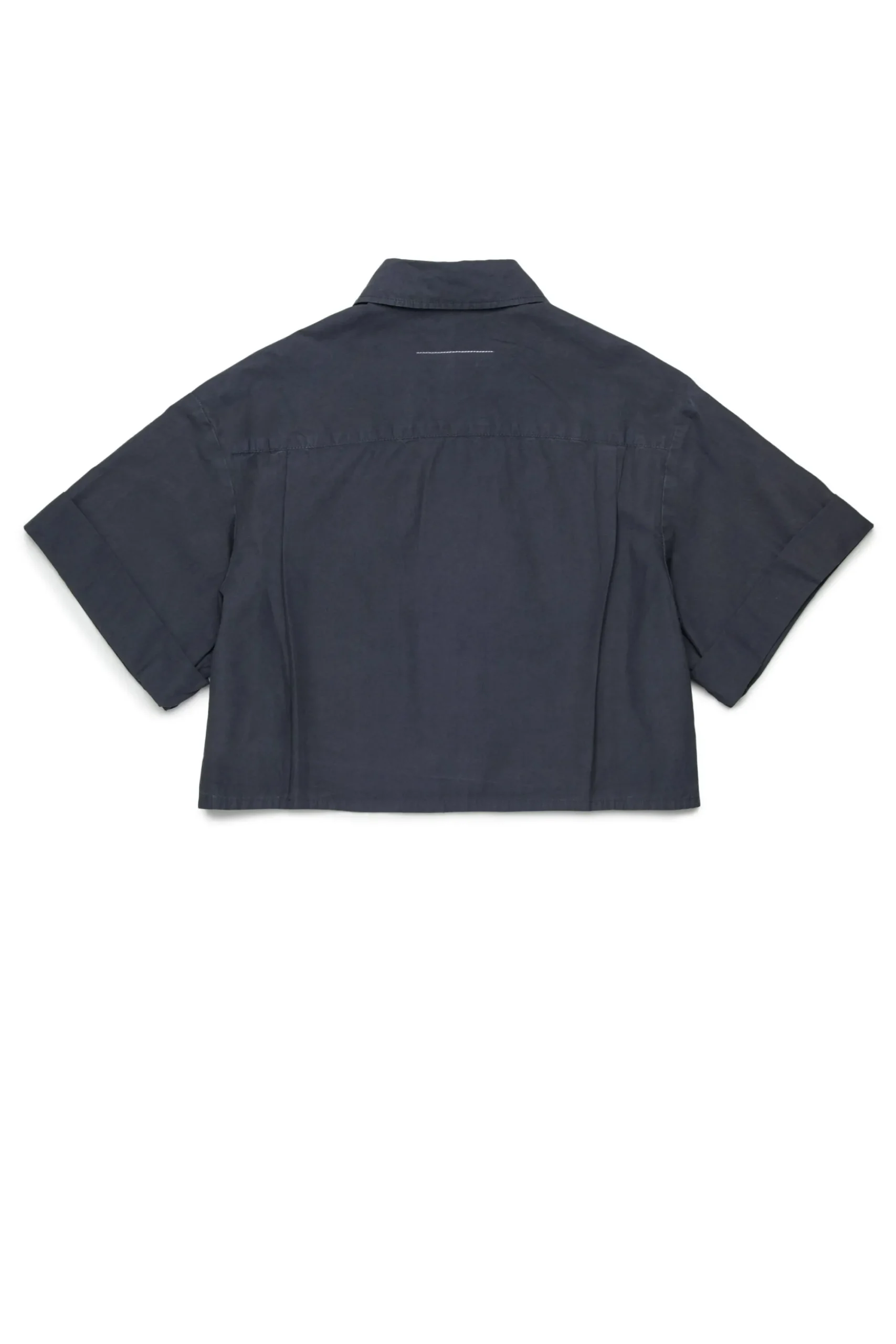 Shirts | Shirts>MM6 MAISON MARGIELA Poplin shirt with turn-up sleeves grey