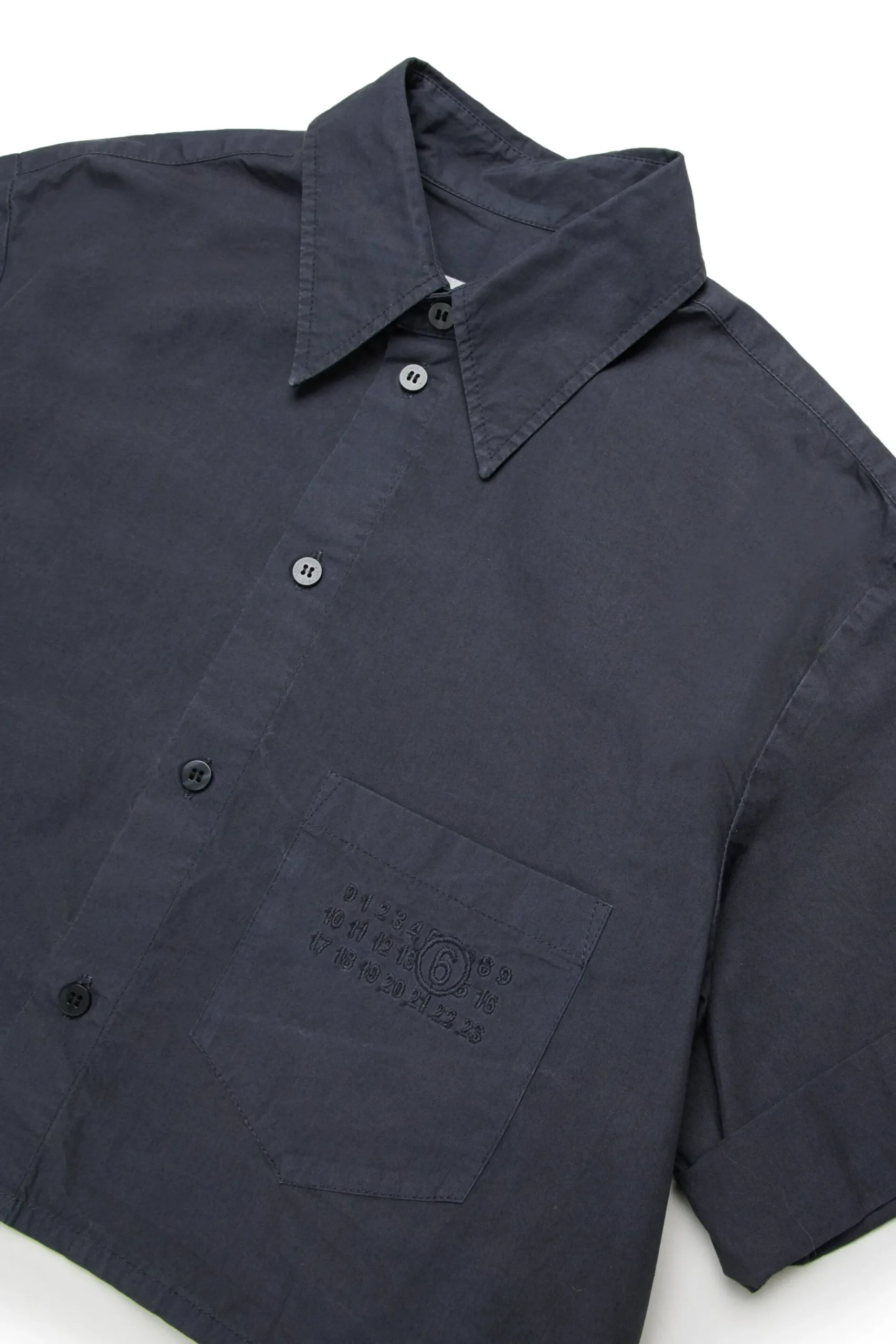 Shirts | Shirts>MM6 MAISON MARGIELA Poplin shirt with turn-up sleeves grey