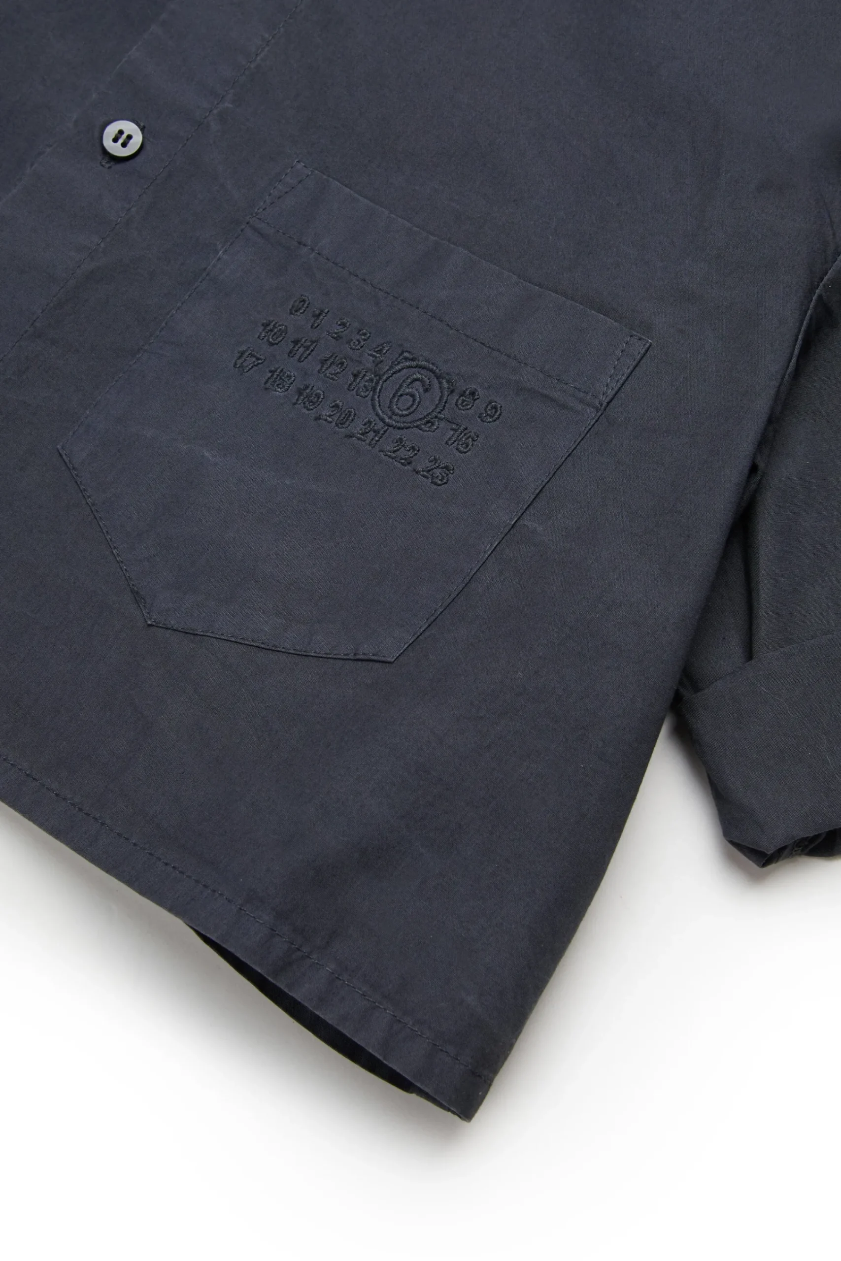 Shirts | Shirts>MM6 MAISON MARGIELA Poplin shirt with turn-up sleeves grey