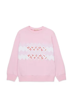Sweatshirts | Sweatshirts>MARNI Promenade branded crew-neck sweatshirt light pink