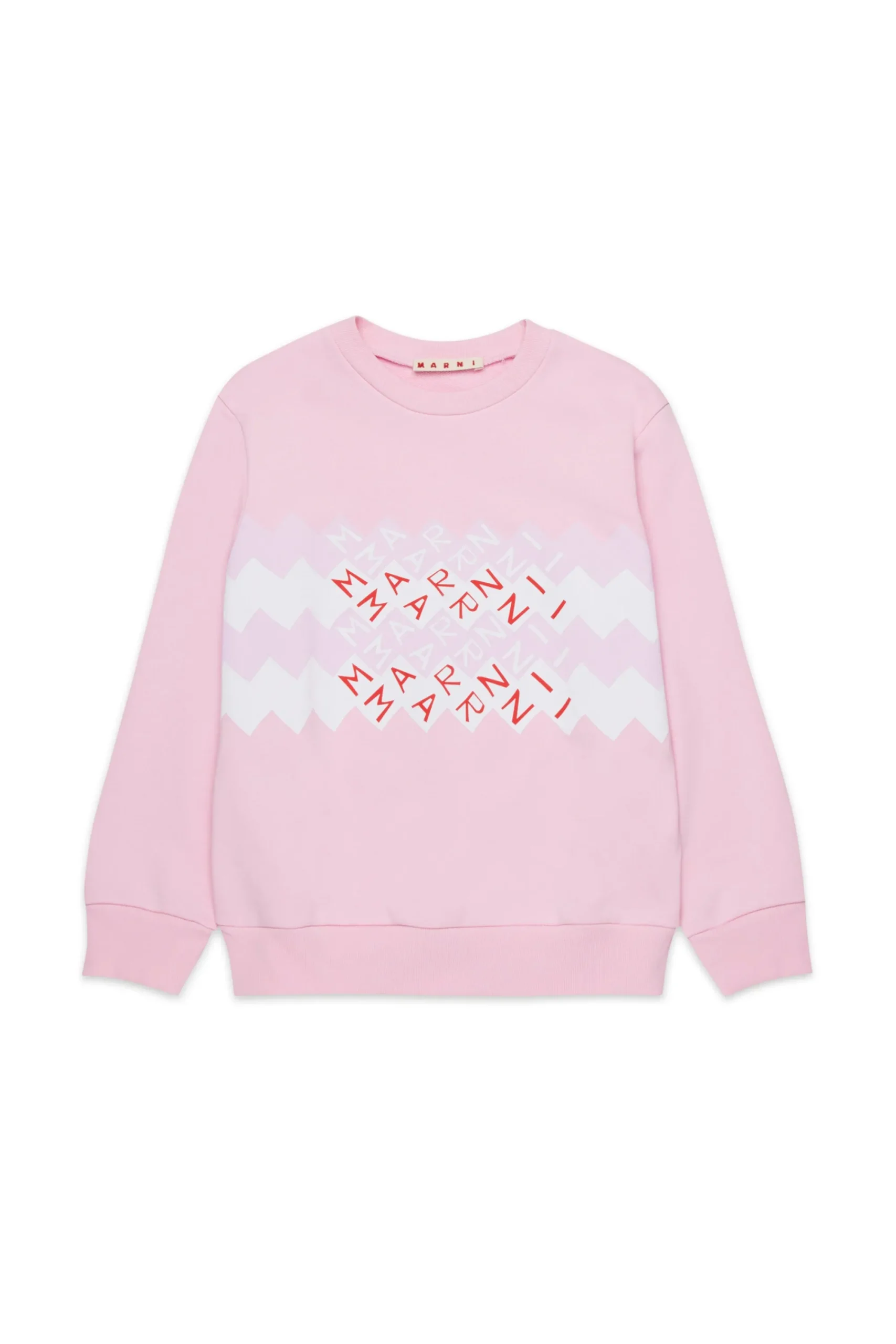 Sweatshirts | Sweatshirts>MARNI Promenade branded crew-neck sweatshirt light pink