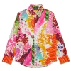 Shirts | Party Looks>DSQUARED2 Psychedelic Dreams allover shirt slime green