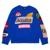 Knitwear | Knitwear>DSQUARED2 Pullover with Urban graphics blue surf the web