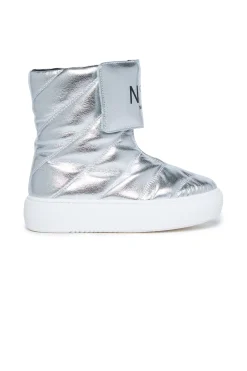 Boots And Combat Boots | Boots And Combat Boots>N°21 Quilted faux leather midi boots silver