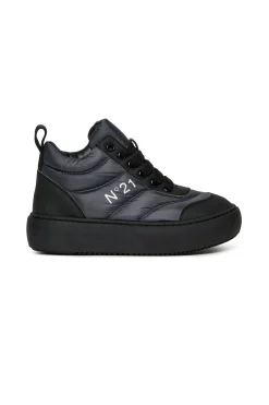 Sneakers | Sneakers>N°21 Quilted midi trainers anthracite gray