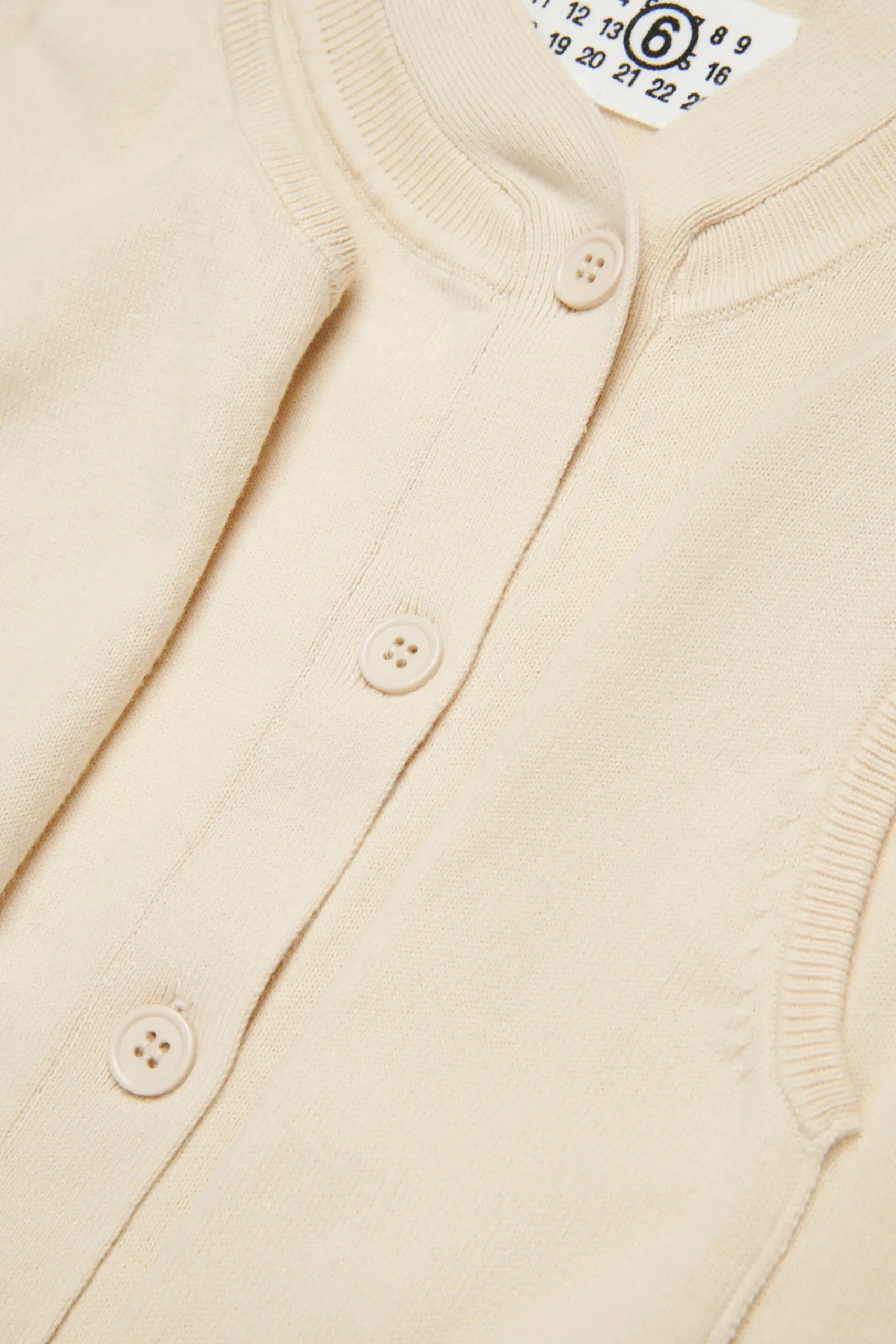 Knitwear | Knitwear>MM6 MAISON MARGIELA Re-cut cotton cardigan sand