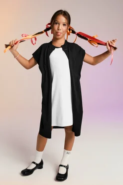 Dresses>MM6 MAISON MARGIELA Re-cut dress with raw cut details black