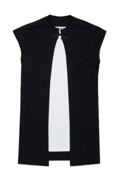 Dresses>MM6 MAISON MARGIELA Re-cut dress with raw cut details black