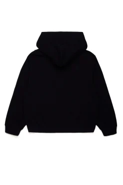 Sweatshirts | Sweatshirts>MM6 MAISON MARGIELA Re-cut sweatshirt with hidden Numeric logo black