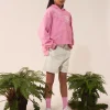 Sweatshirts | Sweatshirts>MM6 MAISON MARGIELA Recut sweatshirt with Stamp Numbers light pink