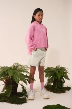 Sweatshirts | Sweatshirts>MM6 MAISON MARGIELA Recut sweatshirt with Stamp Numbers light pink